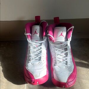 Air Jordan White and Pink Sneakers